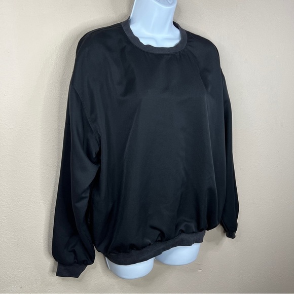 Vintage Guess Golf Black Sweatshirt Sateen Outer Long Sleeve Pullover Athletic - Picture 4 of 9